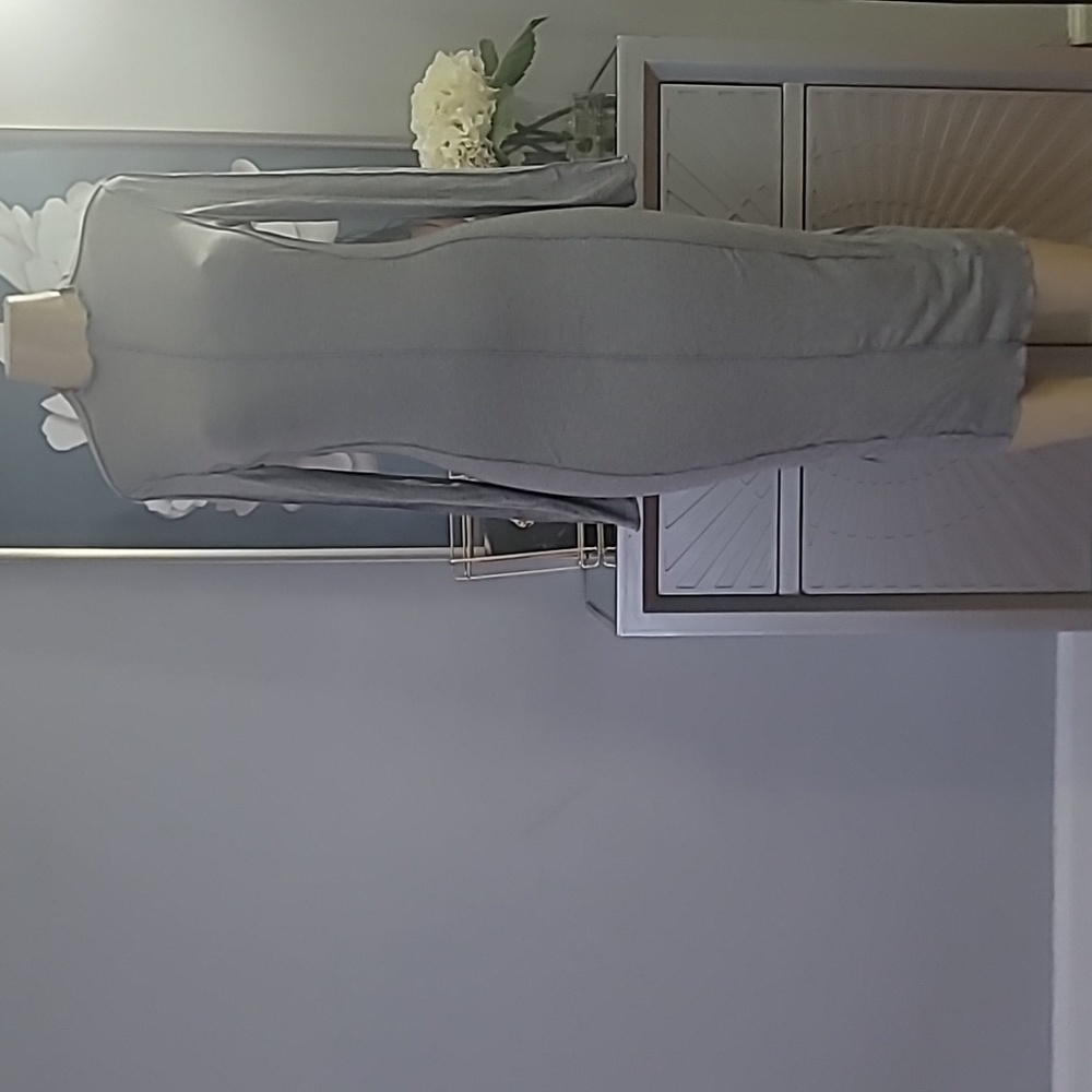 New size 8  heather gray long sleeve dress